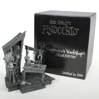 2003 Gris Grimly's Pinocchio Geppetto's Workshop (B&W Version) 7'' Collectible  #DKE-06