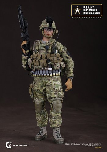 Crazy Dummy 1/6 Scale 12" US Army ISAF Soldier in Afghanistan Figure 78005 #CD-78005