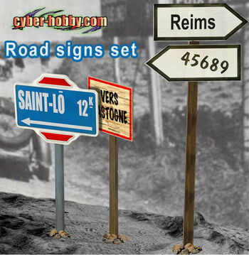 1/6 Scale 12" WWII German Road Signs Set 1  71294 New #71294