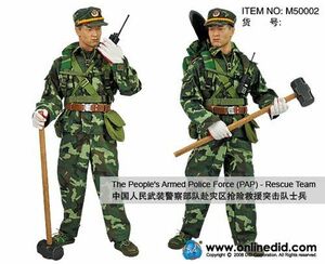  1/6 Scale 12" PAP The Chinese Peoples Armed Police Force Rescue Team Figure M50002