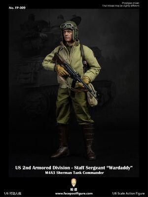 1/6 Scale WWII US Army Staff Sgt Tank Commander 12" Figure FP-009A FP-009A