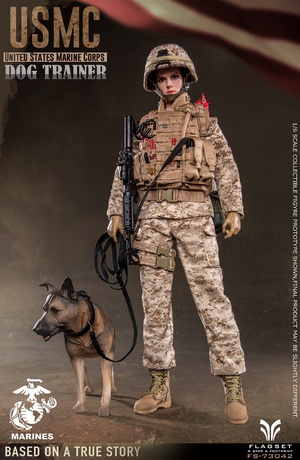 1/6 Scale 12" Marine US Military Dog Trainer Female Action Figure 73042 73042
