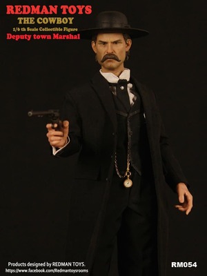  1/6 Scale 12" Deputy Town Marshal Cowboy Wyatt Earp Tombstone RM054 RM054