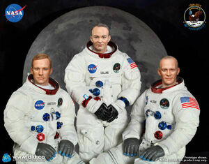  1/6 Scale 12" Apollo 11 Set of 3 Astronauts Aldrin Collins Armstrong Figures NA123