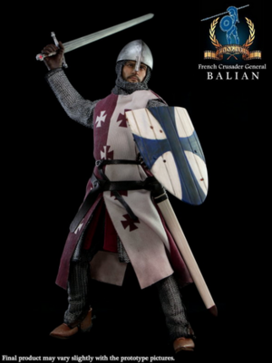 1/6 12" French Crusader Knight General Balian Figure (Regular Version) PG04A
