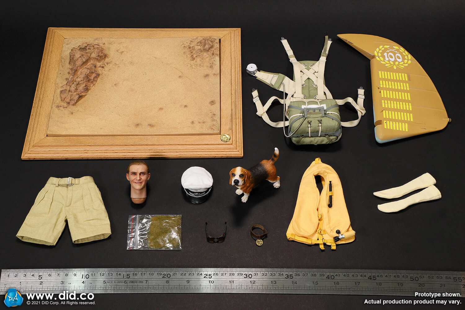  1/6 Scale 12" Diorama For WWII Star of Afrika Flying Ace Hans Joachim  E60060