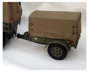 1/6 Scale WWII US Army Metal G-518 Ben-Hur Cargo Trailer Canvas Cover New Tw1323